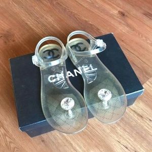 Chanel Diamond Sandals Clear 36 6 Thong Thongs